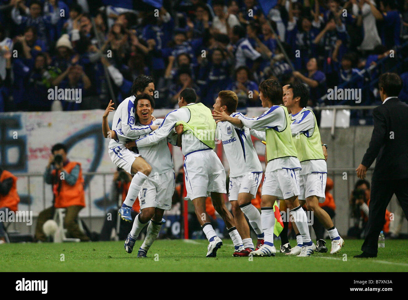 Gamba Osaka team group 22 ottobre 2008 Football AFC Champions League 2008 Semi finale tra Urawa Red Diamonds 1 3 Gamba Osaka Foto Stock