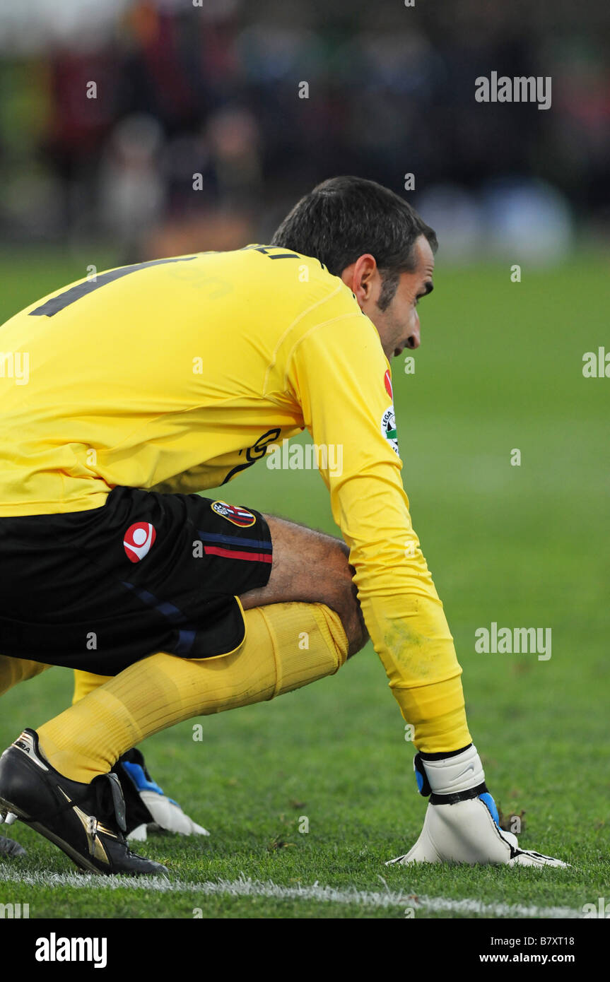 Francesco Antonioli Bologna Novembre 23 2008 Calcio Italiano di serie a una partita tra Bologna e Palermo al Renato Dall Ara stadium di Bologna Italia Foto di Enrico Calderoni AFLO SPORT 0391 Foto Stock