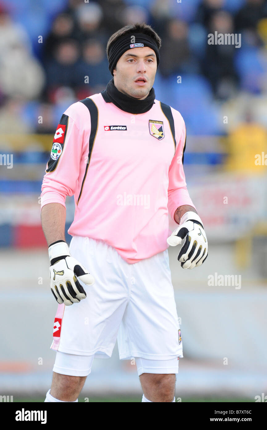 Marco Amelia Palermo Novembre 23 2008 Calcio Italiano di serie a una partita tra Bologna e Palermo al Renato Dall Ara stadium Foto Stock