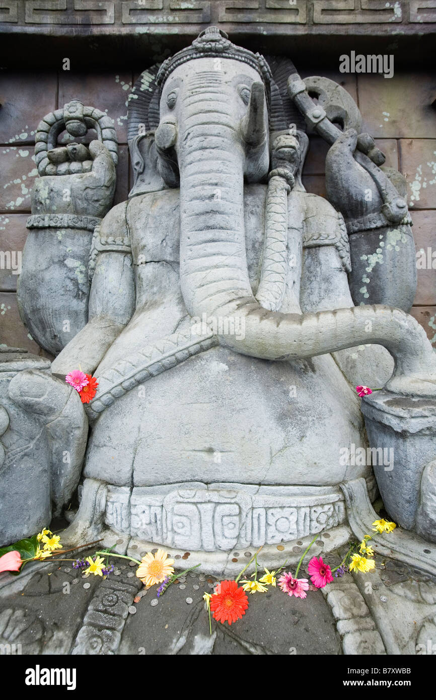 Statua di Pietra di dio indù Ganesha Foto Stock