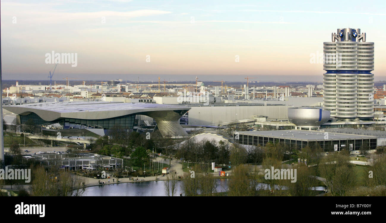 La sede centrale della BMW Monaco di Baviera Germania Monaco di Baviera Germania 11 gennaio 2008 Foto Stock