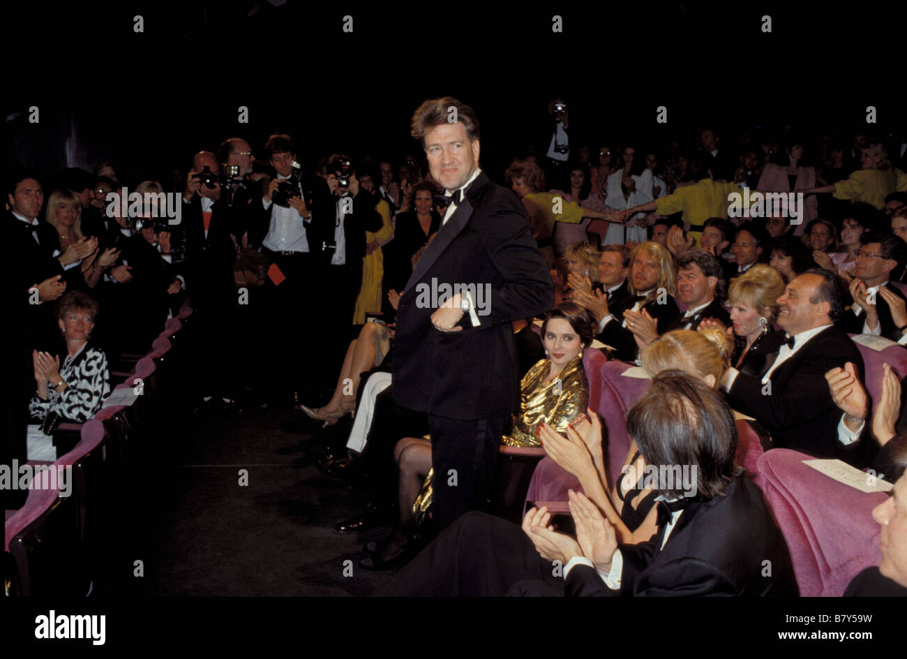 David Lynch David Lynch David Lynch au festival de Cannes 1990 Foto Stock