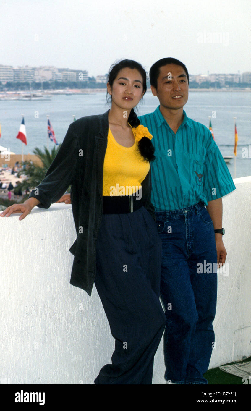 Gong Li e Zhang Yimou al festival di Cannes nel 1989 Foto Stock