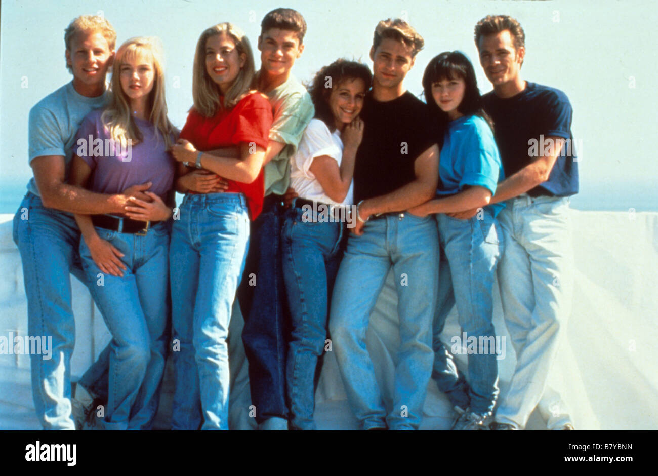 Beverly Hills, 90210 serie TV 1990-2000 USA creato dalla stella di Darren Shannen Doherty, Jason Priestley, Jennie Garth, Ian Ziering, Luke Perry, Brian Austin Green, Tori Spelling Foto Stock