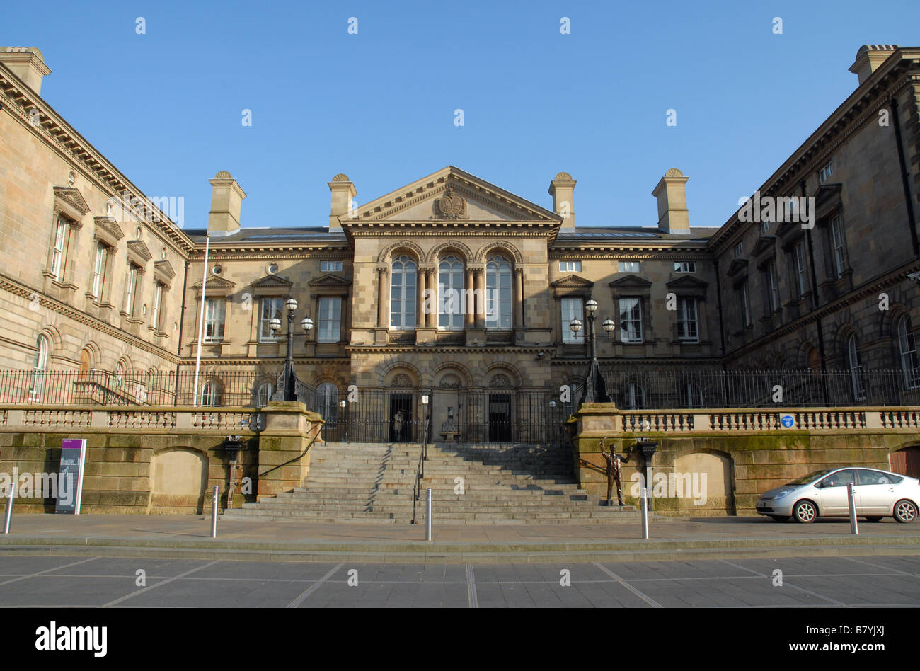 Custom House Belfast su Donegall Quay presso Custom House Square, edificio storico BT1 3GE Irlanda del Nord Foto Stock