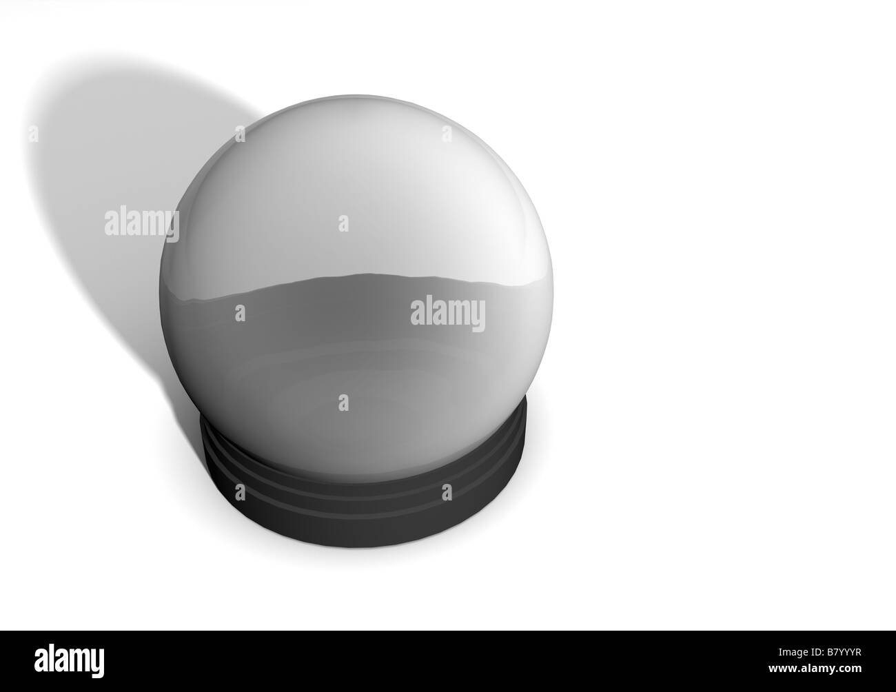 Una sfera di cristallo utilizzato per vedere o predire il futuro Foto Stock