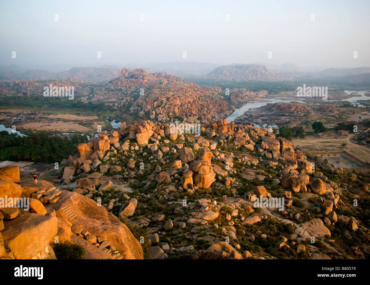 Il paesaggio di Hampi in India Foto Stock