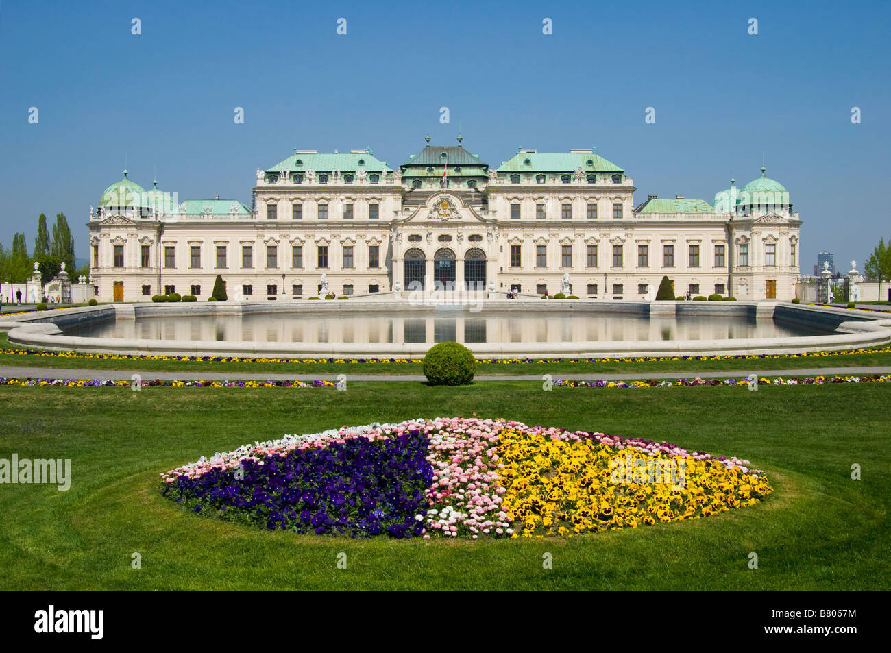 Vienna, Austria. Oberes Belveder e Osterreichische Gallerie (superiore Palazzo Belvedere e la Galleria di Arte Austriaca) Foto Stock