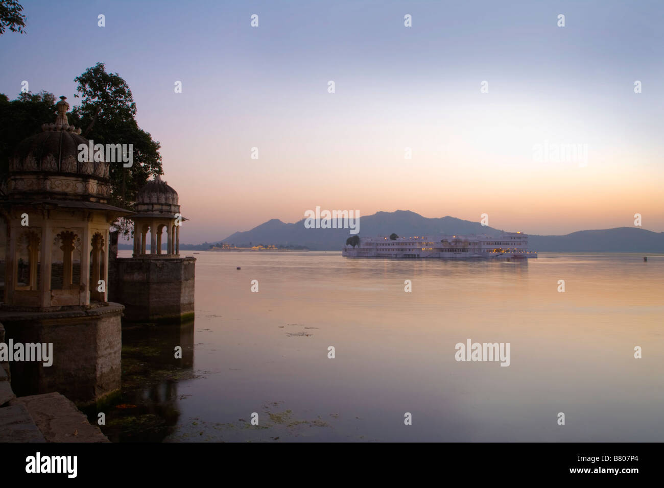 India Rajasthan, Udaipur, Asia, Lago, Picola, Jagniwas, Isola, Lago, Palace, hotel, Jaipur, Rajasthan, India, India, Asia, come Foto Stock