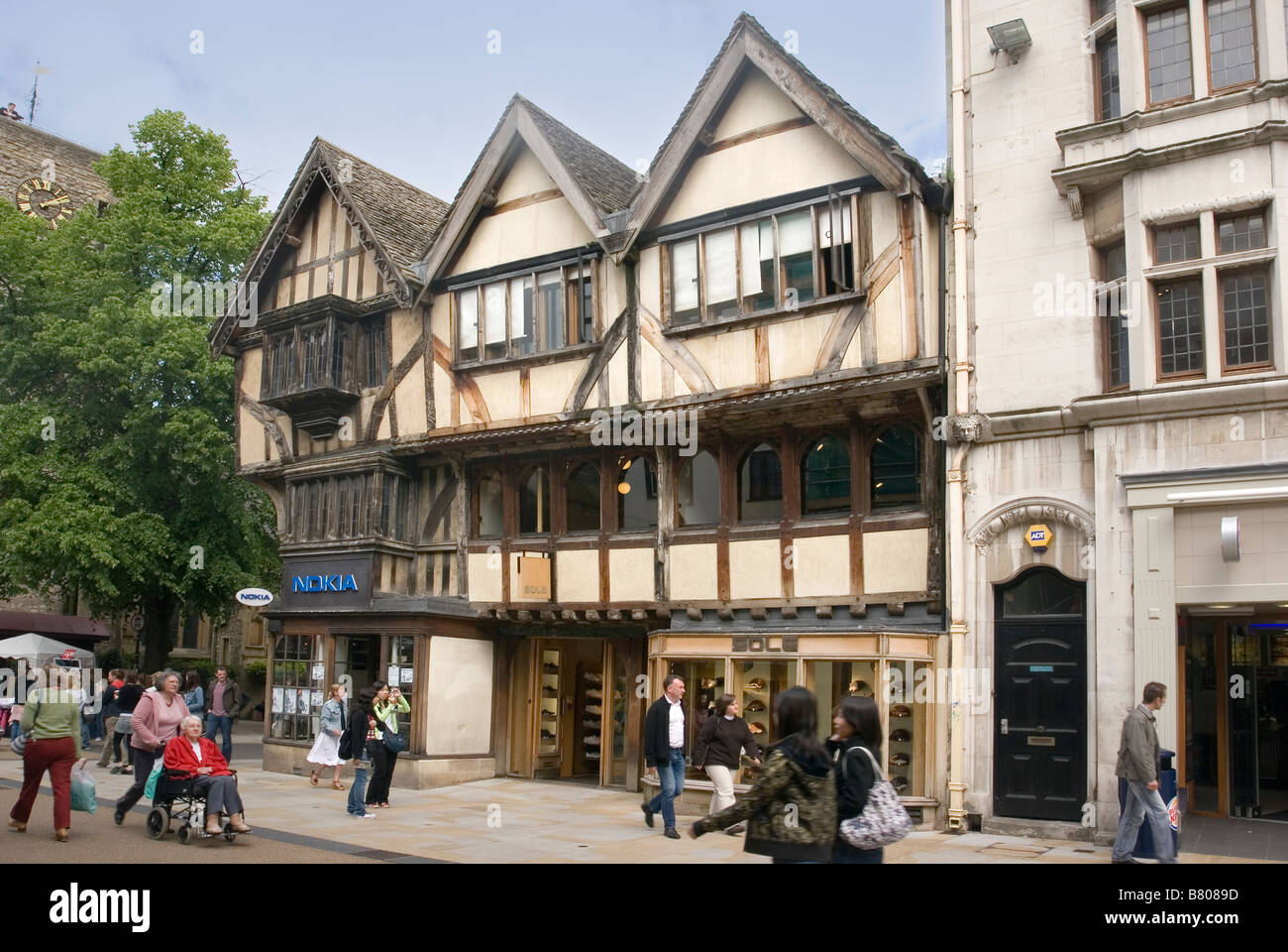 Ship Street, edificio medievale, Oxford Foto Stock