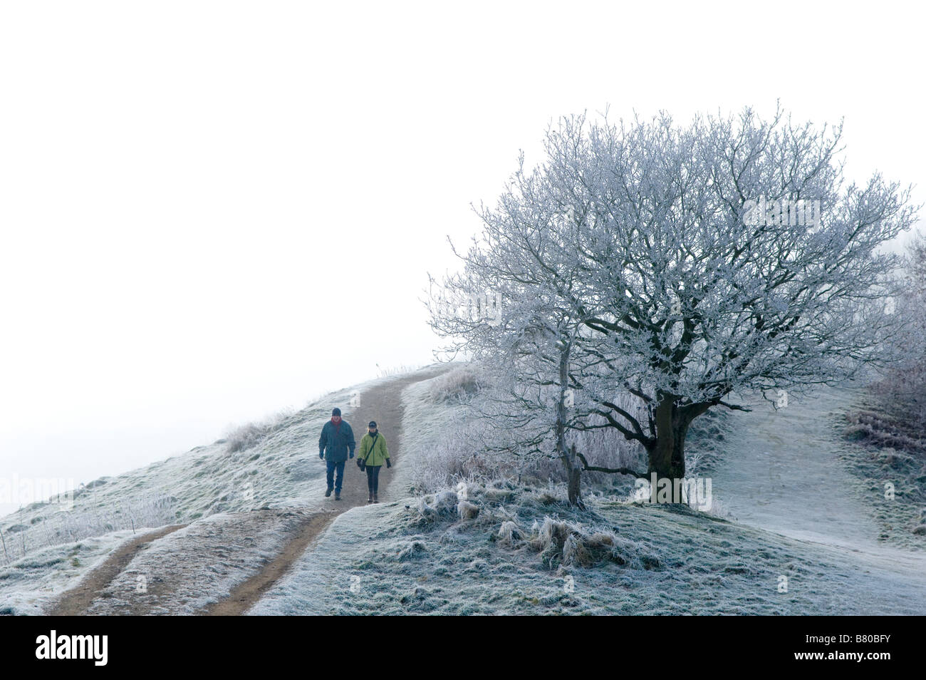Walkers nel Malvern Hills Worcestershire Inghilterra Regno Unito Europa Foto Stock