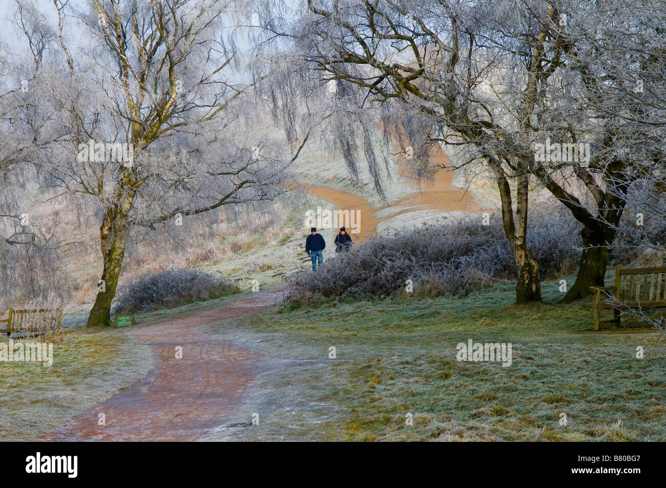 Walkers nel Malvern Hills Worcestershire Inghilterra Regno Unito Europa Foto Stock