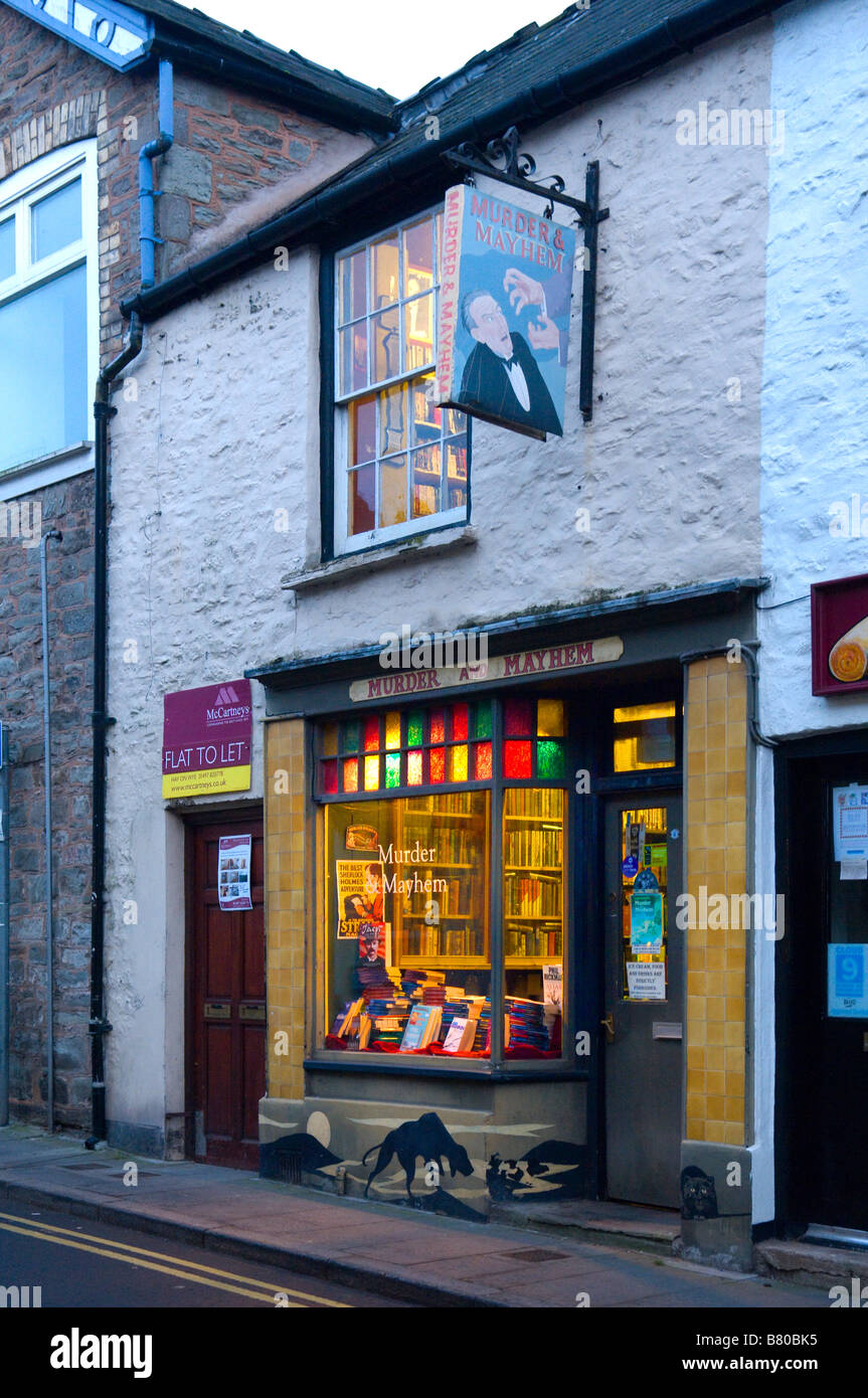 Omicidio e Mayhem Bookshop Hay on Wye Galles Regno Unito Europa Foto Stock