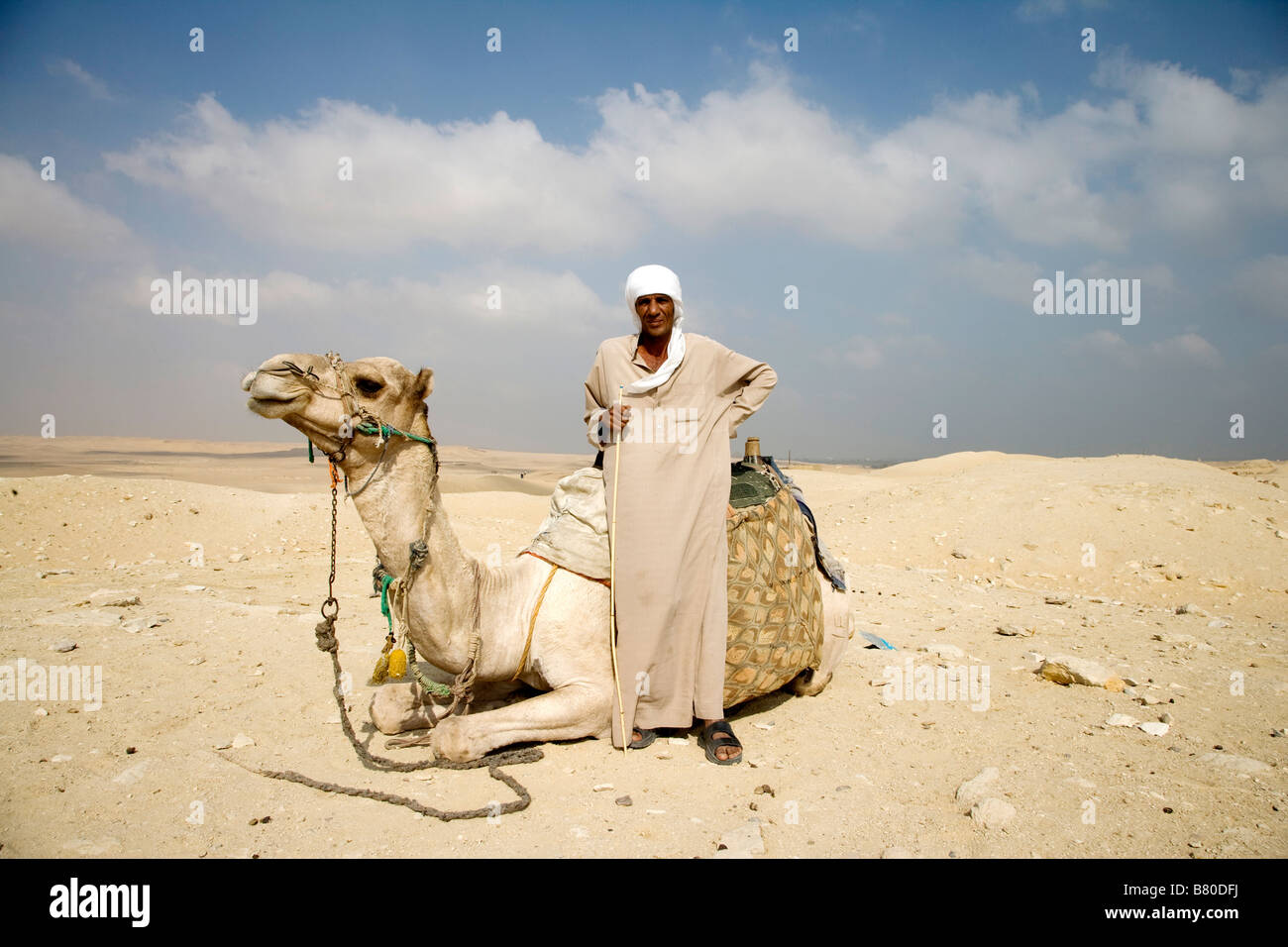 Egitto, Egiziano locale, giro del cammello, Viaggi Egitto, Vacanze in Egitto, Piramidi, vita locale in Egitto, Cultura Egiziana Foto Stock