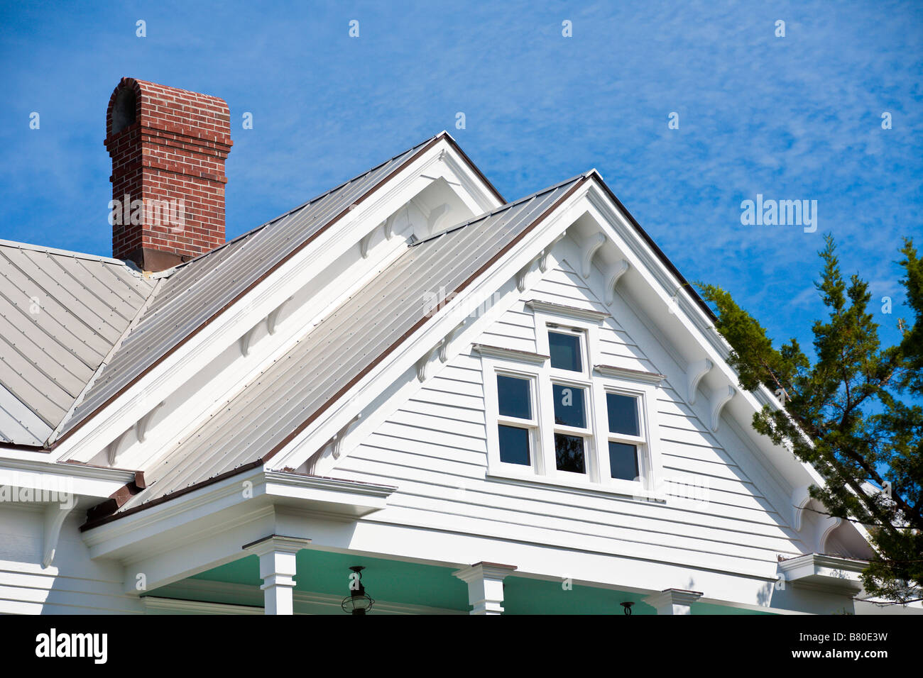 Architettura costiera in Cedar Key, Florida, Stati Uniti d'America Foto Stock