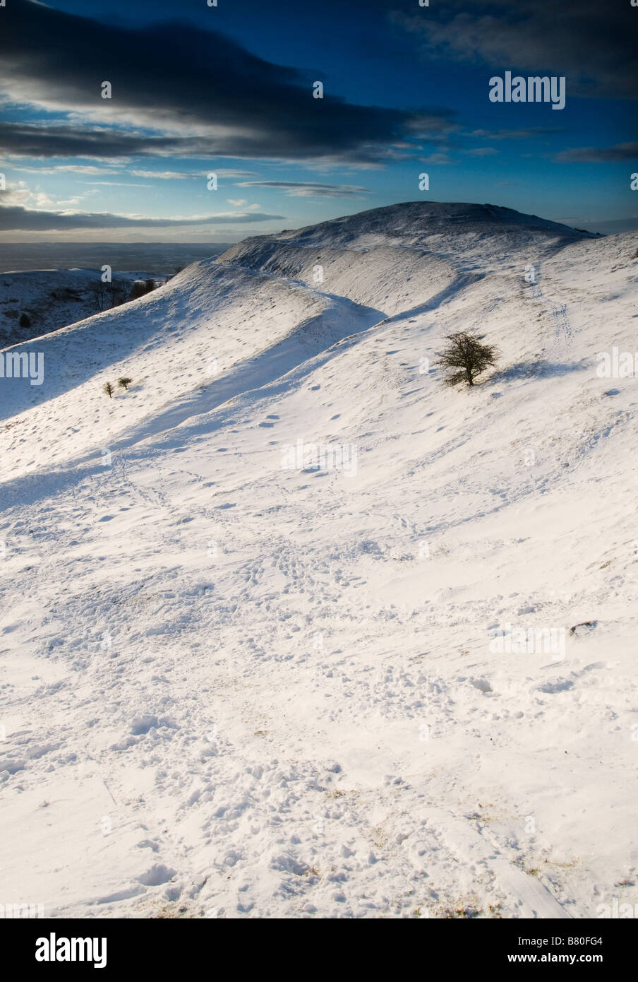 Inverno a Malvern Hills, Inghilterra Foto Stock