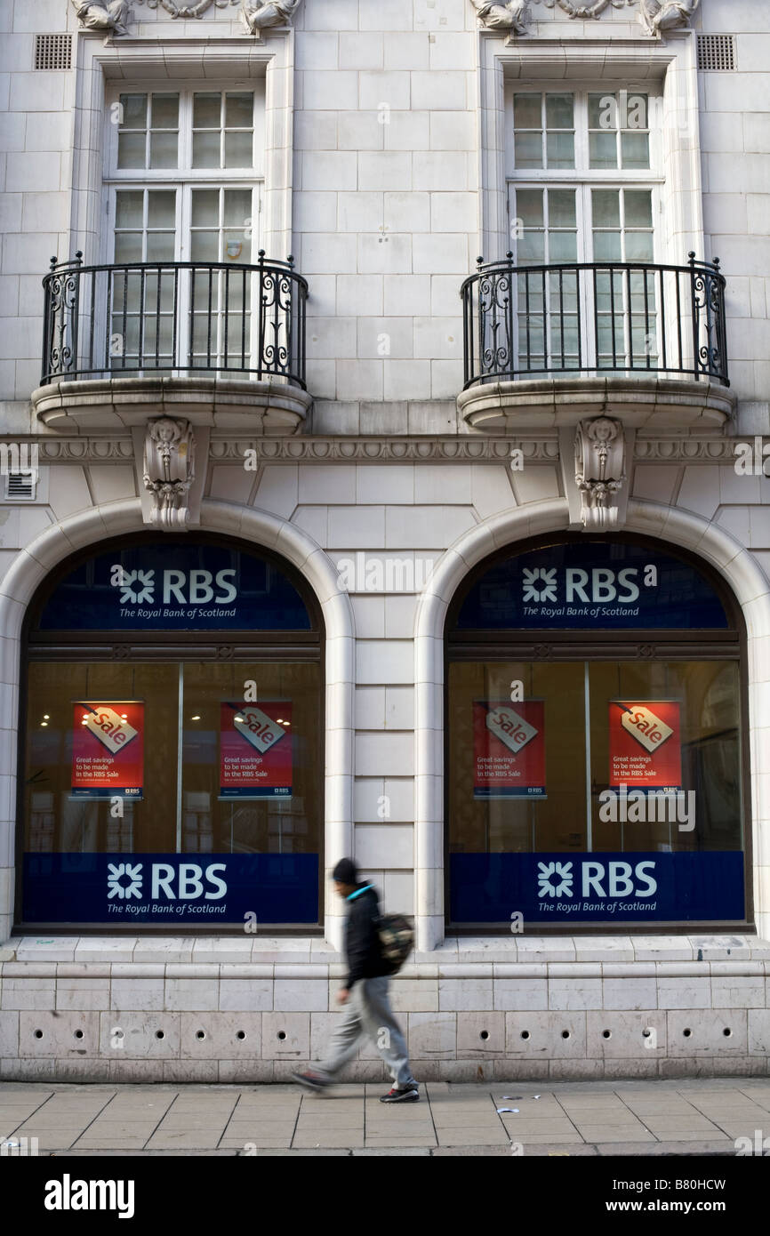 RBS Banca filiale locale di Leeds Yorkshire Feb 2009 Foto Stock