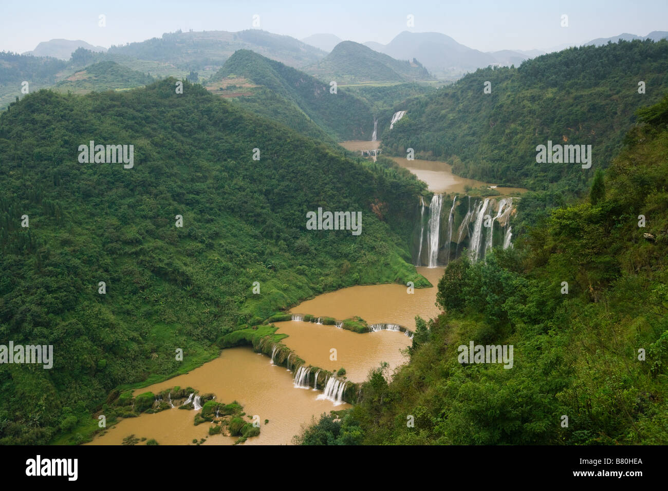 Nove Draghi Luoping cascata nella provincia dello Yunnan in Cina Foto Stock