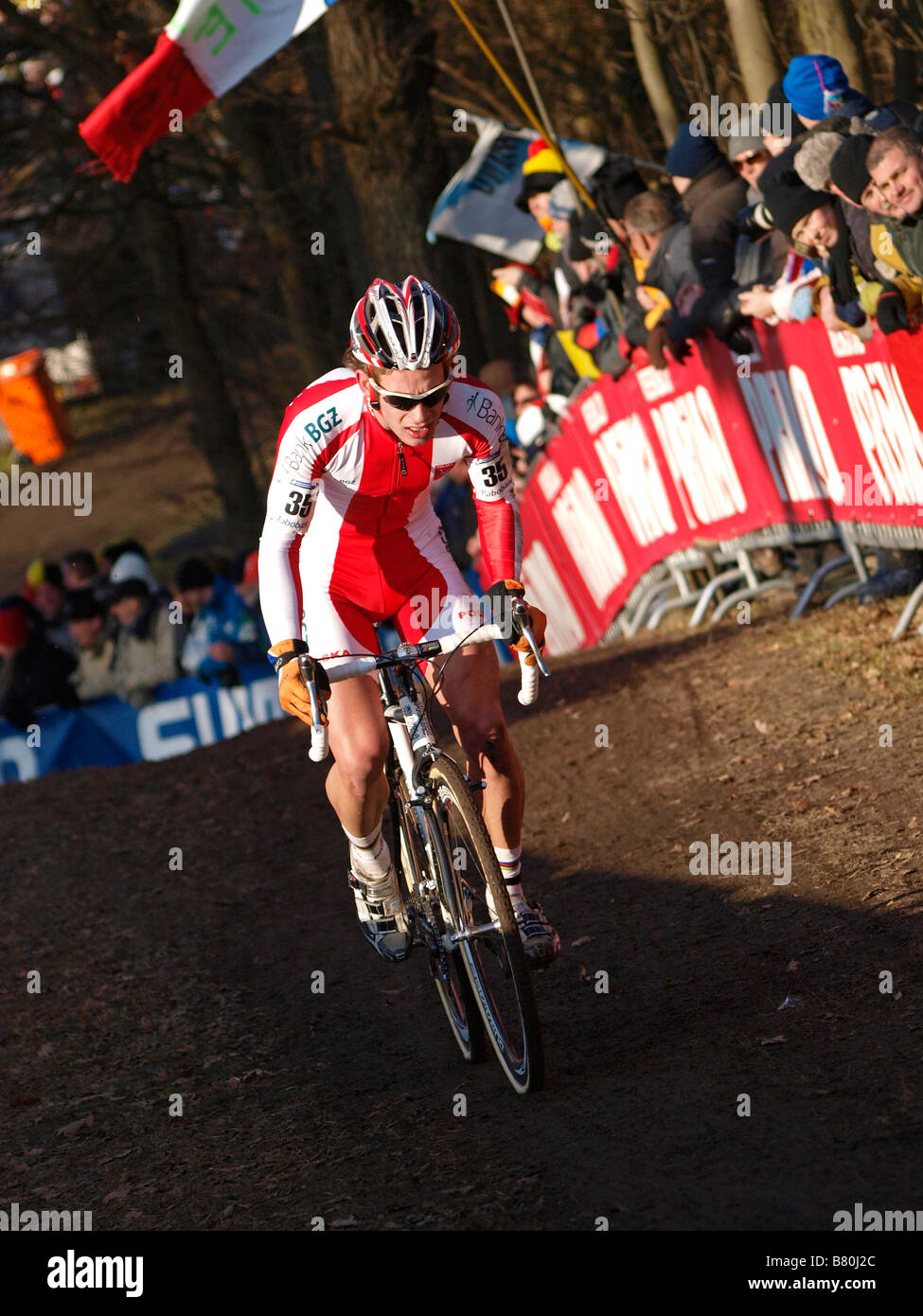 Il polacco concorrente al campionato del mondo cyclecross in Hoogerheide nei Paesi Bassi Foto Stock