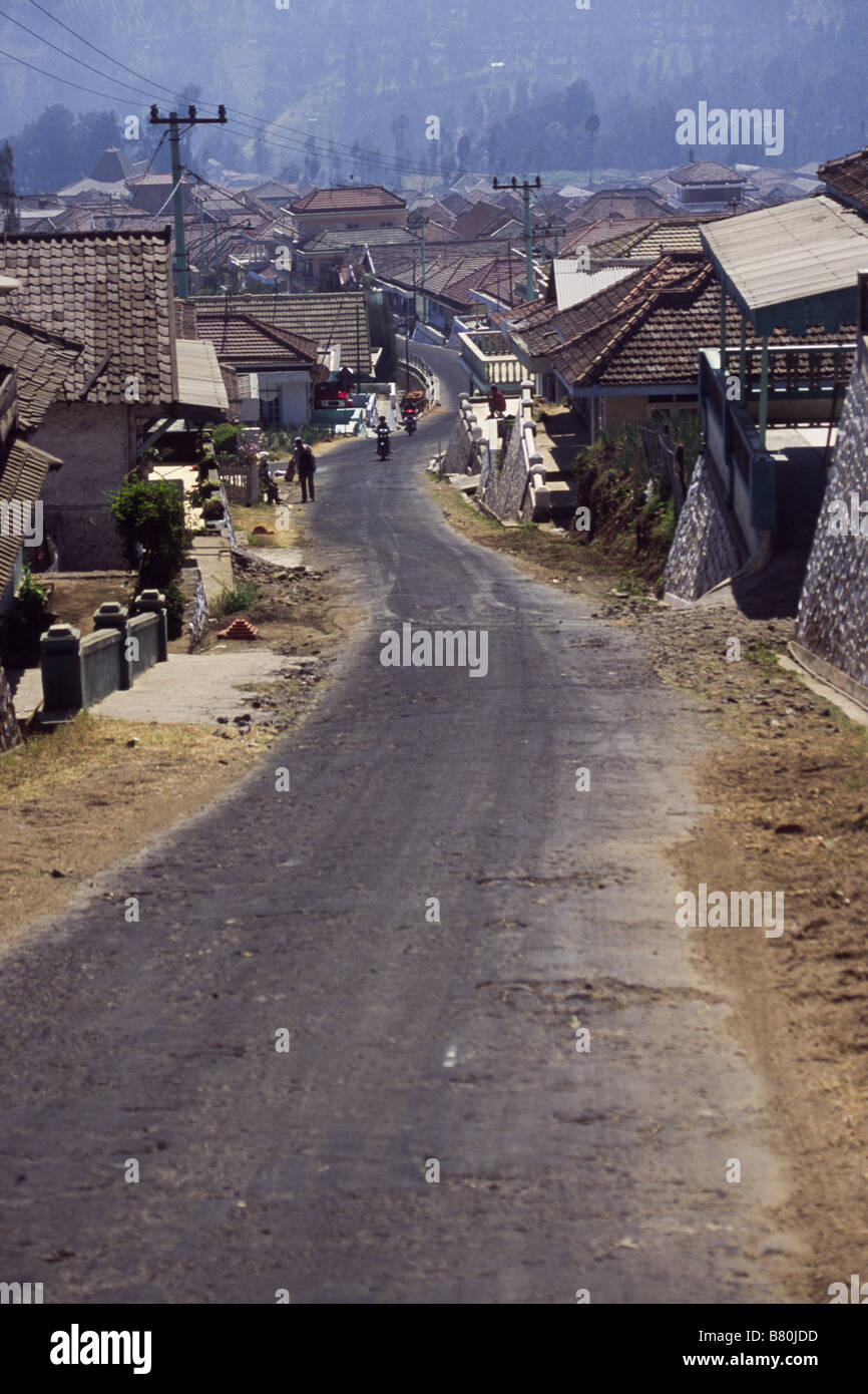Strada In Cemoro Lawang, Java, Indonesia, Asia Foto Stock