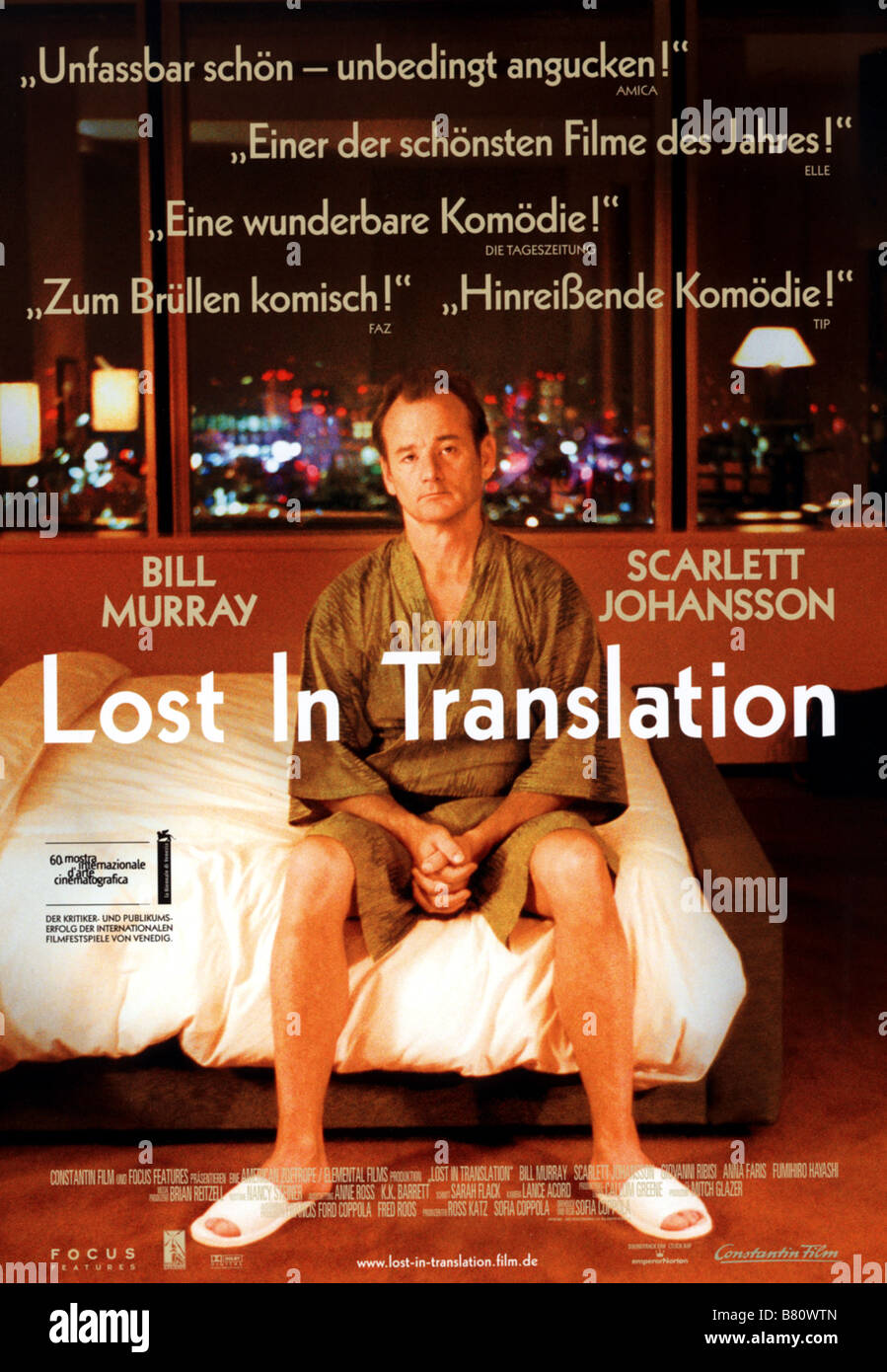 Lost in Translation Anno: 2003 STATI UNITI / Giappone Bill Murray, Scarlett  Johansson Regia: Sofia Coppola Foto stock - Alamy
