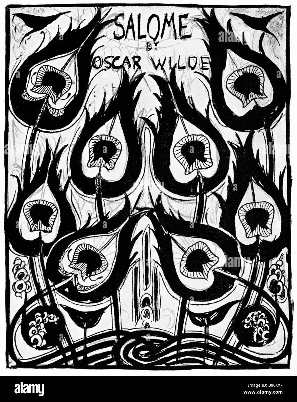 Salome Cover Design Aubrey Beardsley design per il gioco di Oscar Wilde pubblicato a Parigi nel 1892 e a Londra nel 1894 Foto Stock