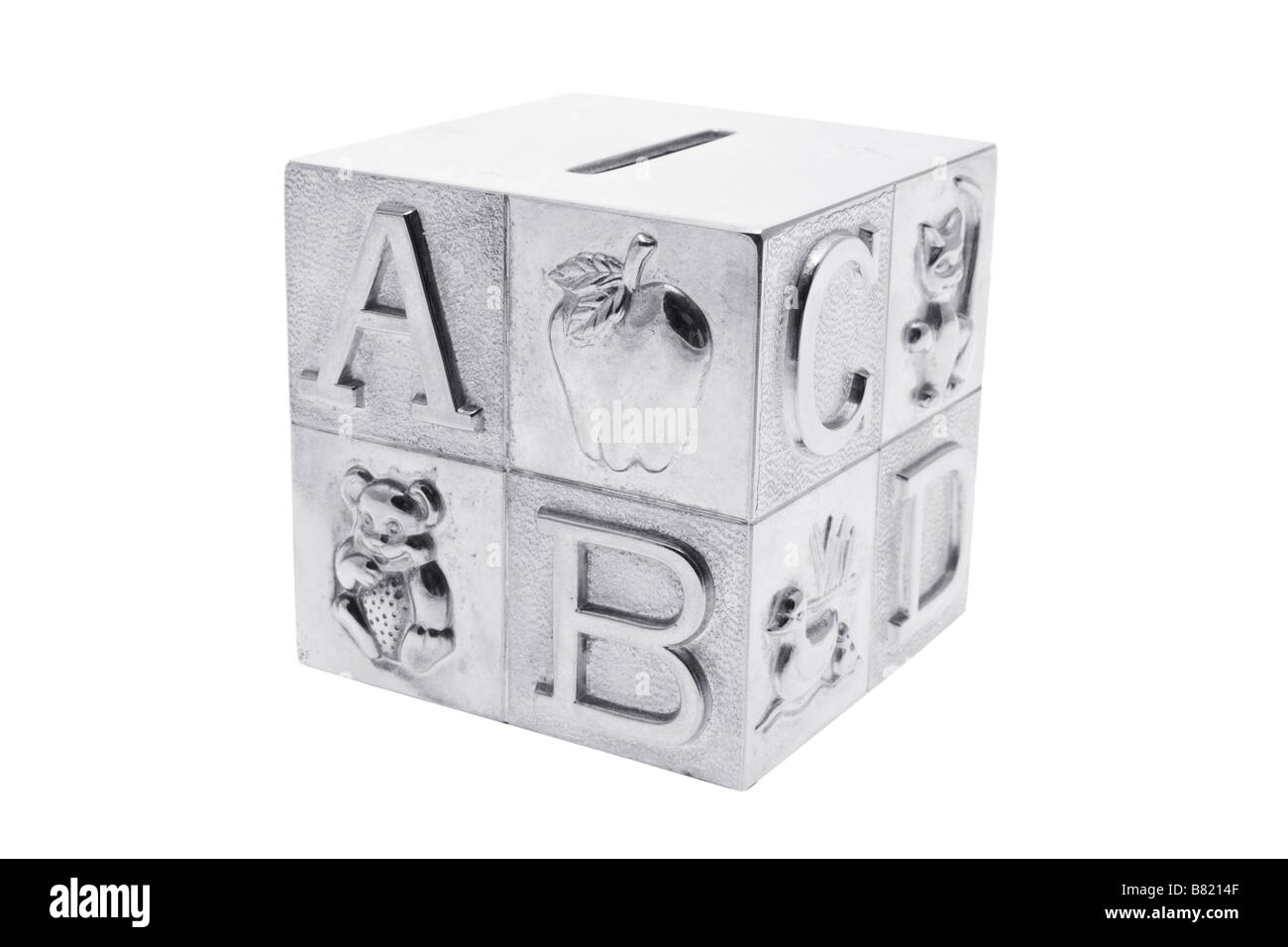 Soldi di argento Box Foto Stock