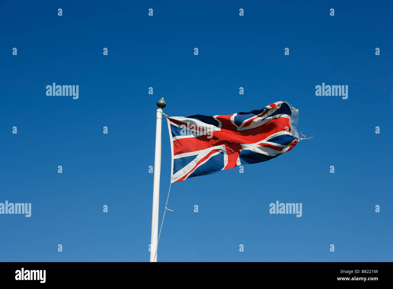 Bandiera europea al Land s End penisola di Penwith Cornwall Inghilterra Regno Unito Foto Stock