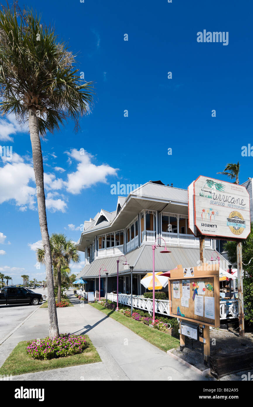 La Hurricane Bar e ristorante sul golfo modo passare una griglia, St Pete Beach, costa del Golfo della Florida, Stati Uniti d'America Foto Stock