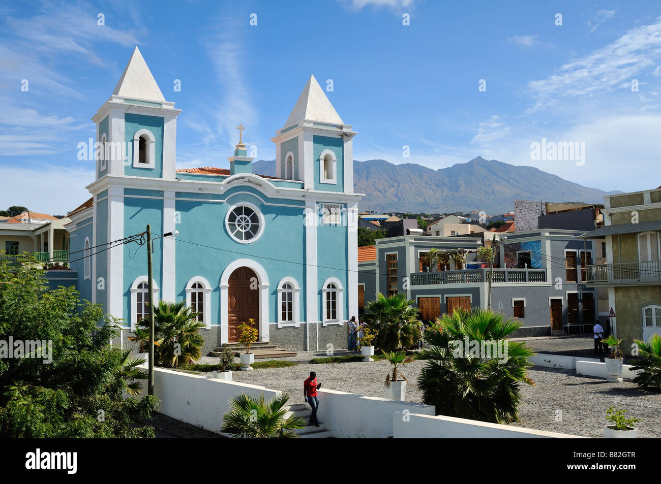 Chiesa cattolica di Nossa Senhora da Conceicao, Sao Filipe, Fogo Isola Capo Verde Foto Stock