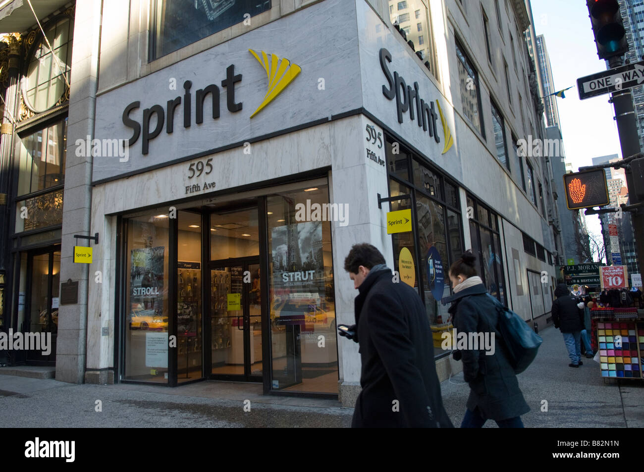 Uno Sprint cell phone store di New York si è visto il 4 febbraio 2009 Foto Stock