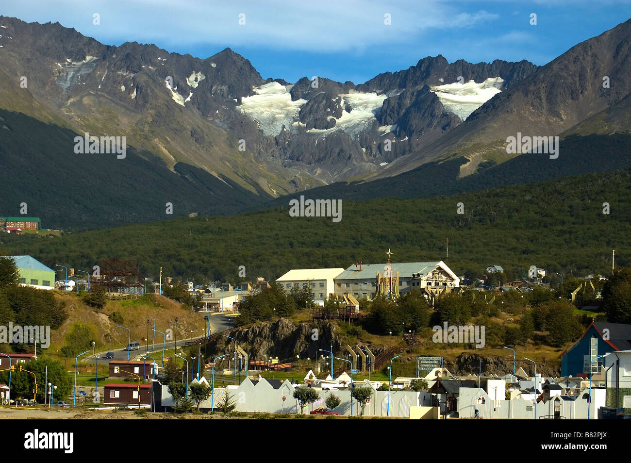 Ushuaia Argentina Tierra de Fuego, avventura, southest paese dell America, montagna, paesaggio, mare oceano, Foto Stock
