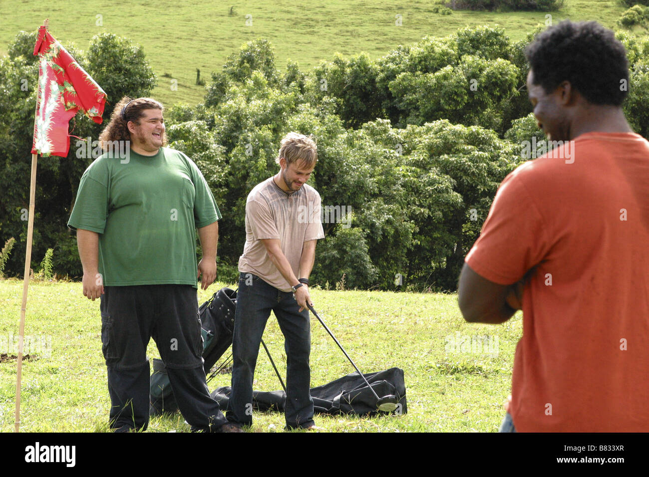 Lost serie TV 2004 - 2010 - USA 2004 stagione 01, episodio 09 - Direttore solitario : Greg Yaitanes Harold Perrineau, Jorge Garcia, Dominic Monaghan Foto Stock
