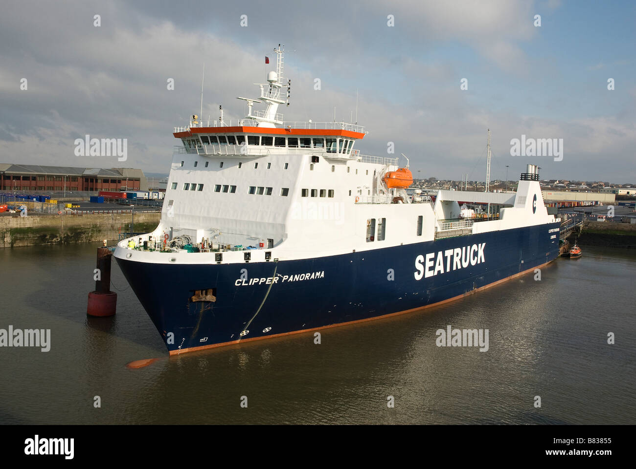 Seatruck, Clipper Panorama, ro-ro, traghetto Foto Stock