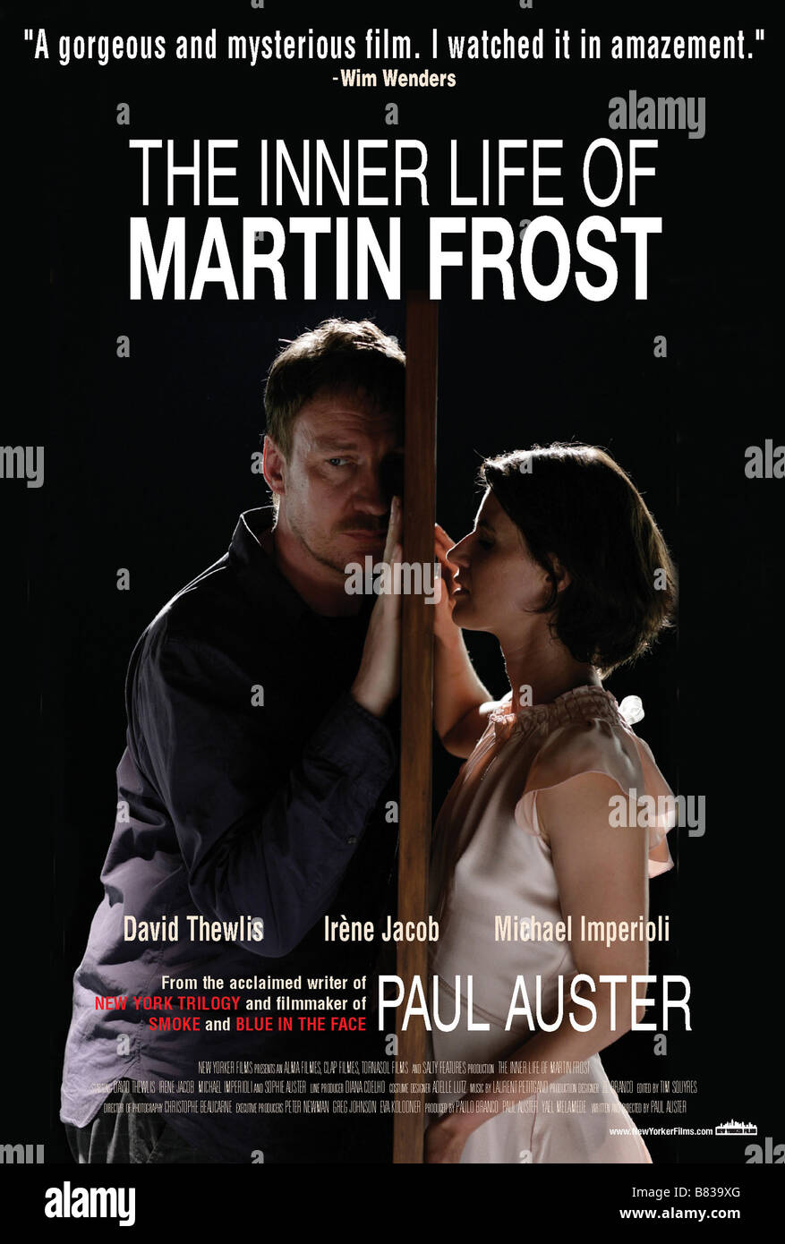 La Vie interna de Martin Frost la vita interiore di Martin Frost (2007) Spagna / Portogallo / Francia / USA Affiche / Poster David Thewlis, Irène Jacob Direttore: Paul Auster". Foto Stock