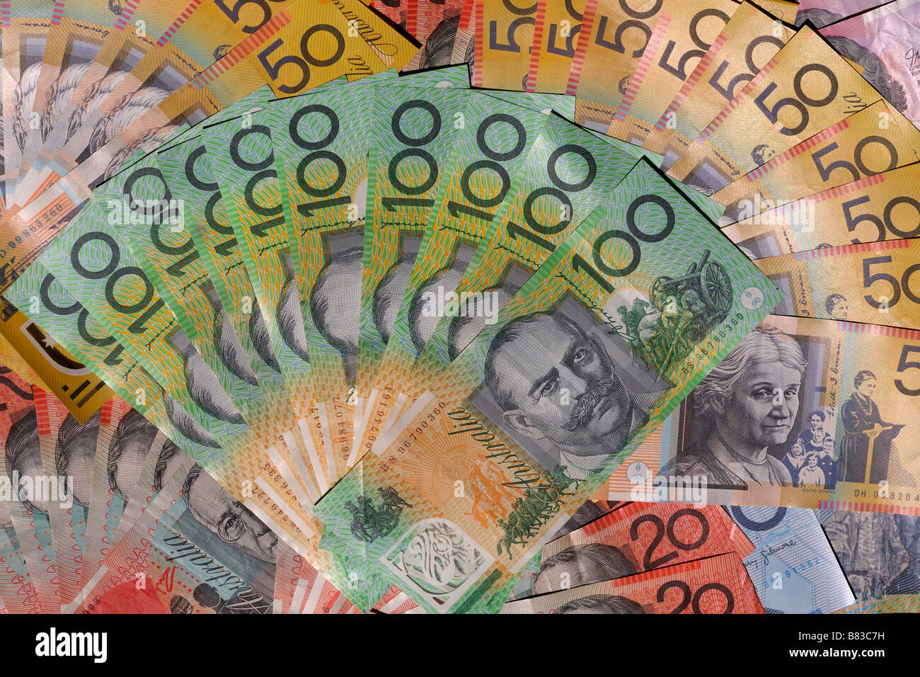 Dollari australiani stabiliti Foto Stock