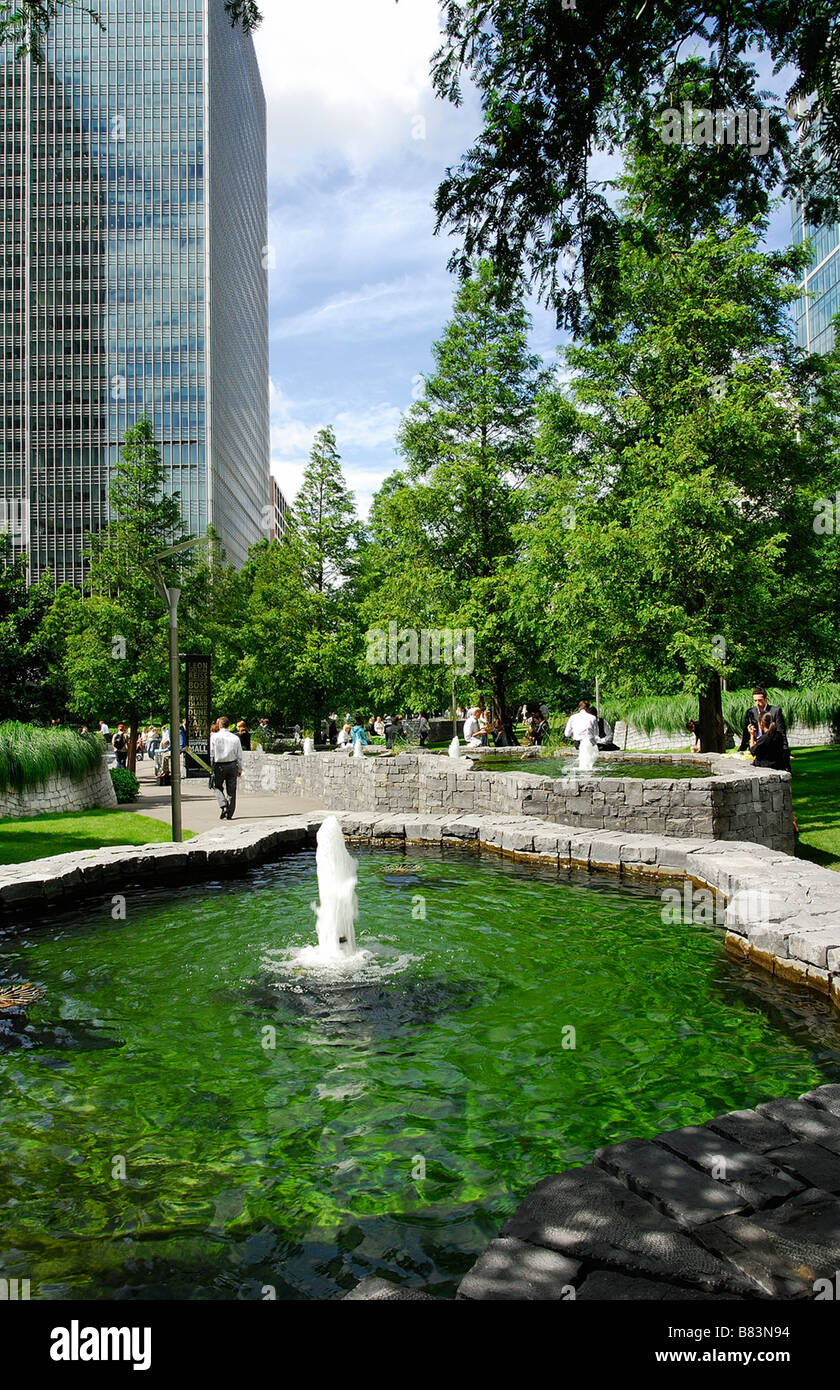 Giardino Canary Wharf London REGNO UNITO Foto Stock