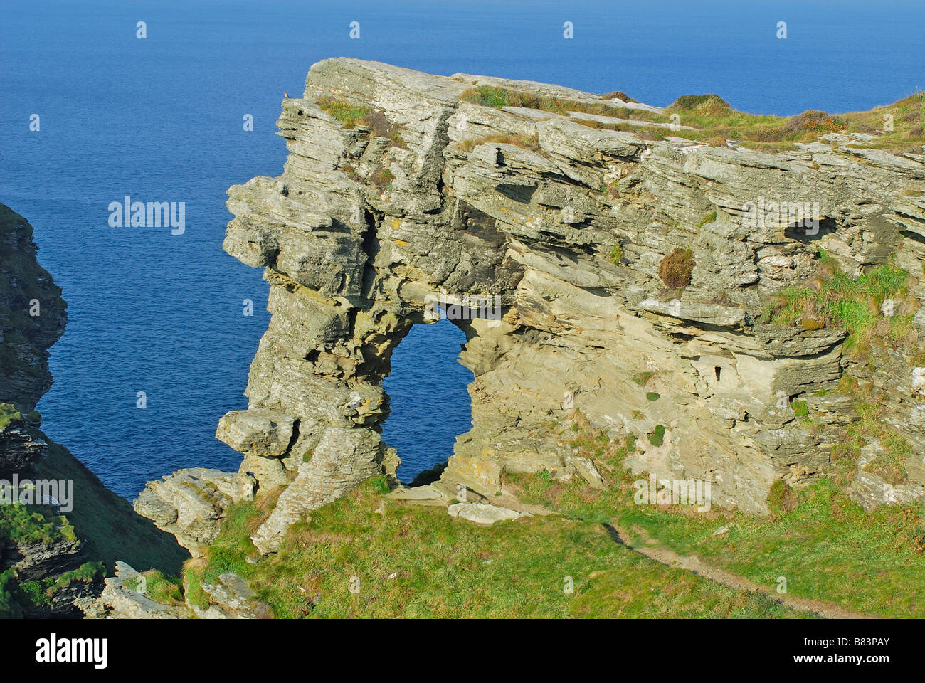 Onorevoli finestra vicina Boscastle Cornwall Regno Unito Foto Stock