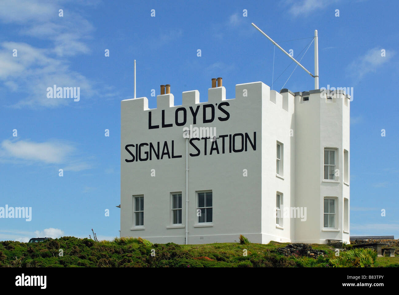 Lloyds stazione segnale Housel Bay Lizard Cornwall Regno Unito Foto Stock