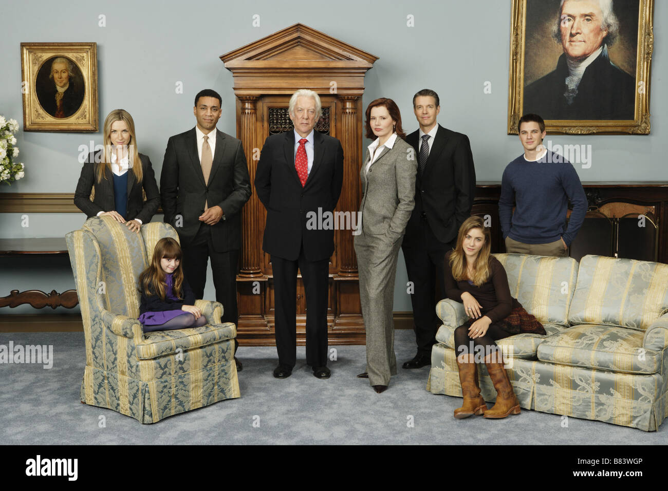 Comandante in capo (TV) comandante in capo (2005)Serie TV USA sempre Carradine, Jasmine Jessica Anthony, Harry J. Lennix, Donald Sutherland, geena Pagina Davis, Kyle Secor, Caitlin Wachs, Matt Lanter la mamma che è venuto a cena (2005) stagione 1, episodio 9 Direc Foto Stock