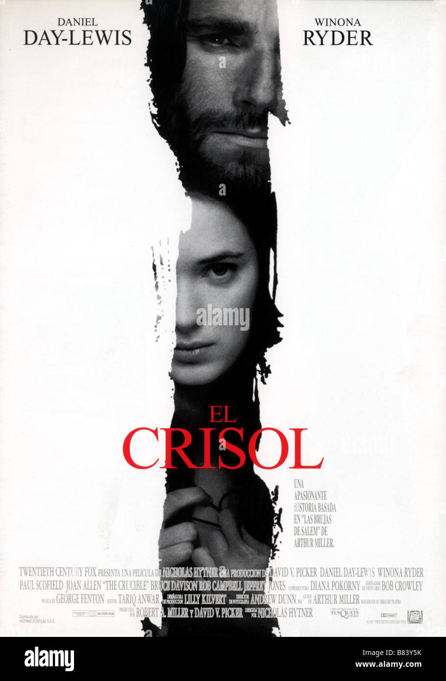 Il crogiolo Anno: 1996 - USA Winona Ryder , Daniel Day-Lewis Direttore: Nicholas Hytner poster (Sp) Foto Stock