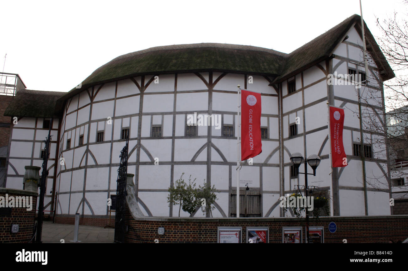 Il Globe Theatre South Bank di Londra Foto Stock