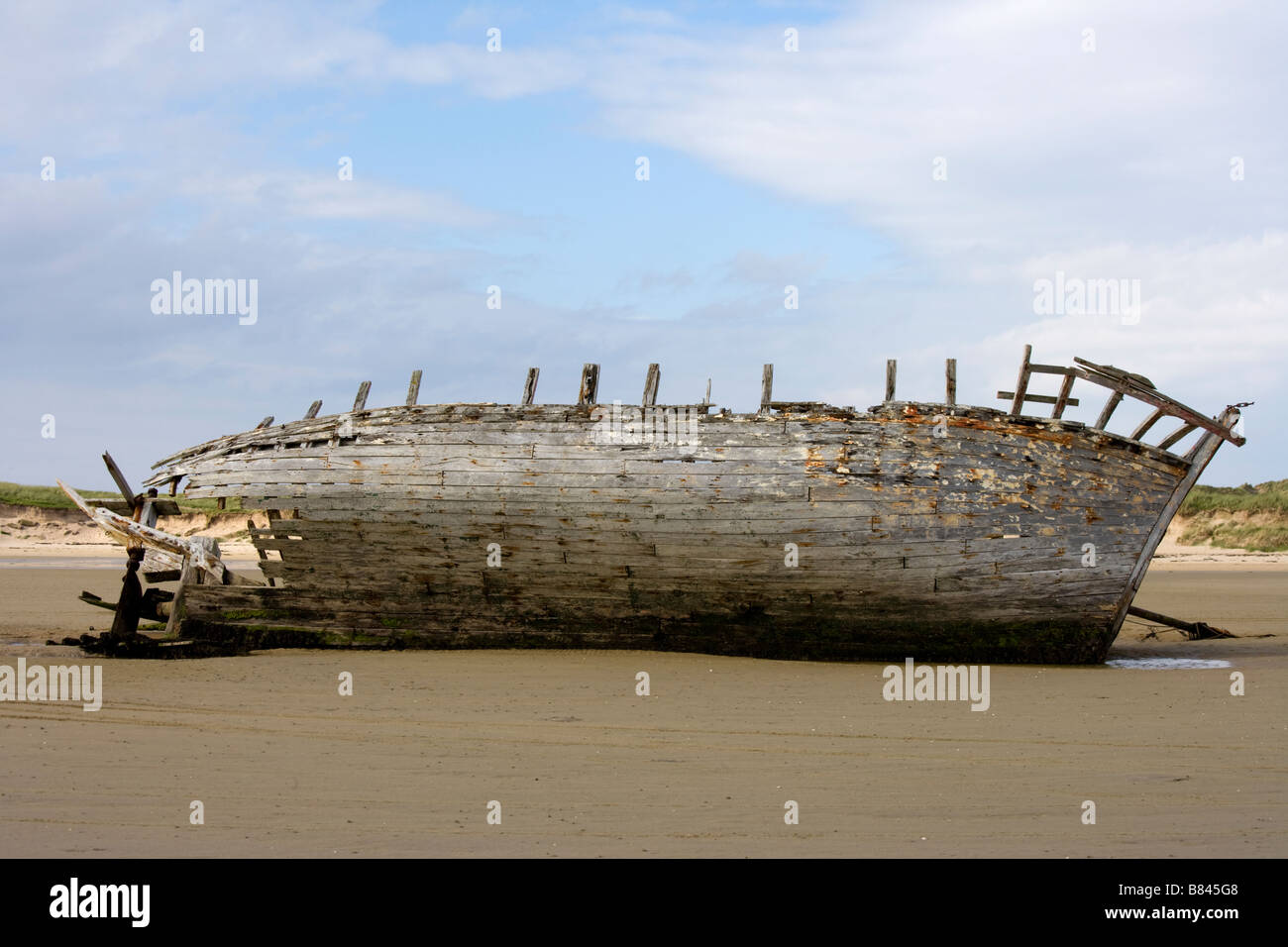 Naufragio sulla spiaggia Bunbeg, County Donegal, Irlanda Foto Stock