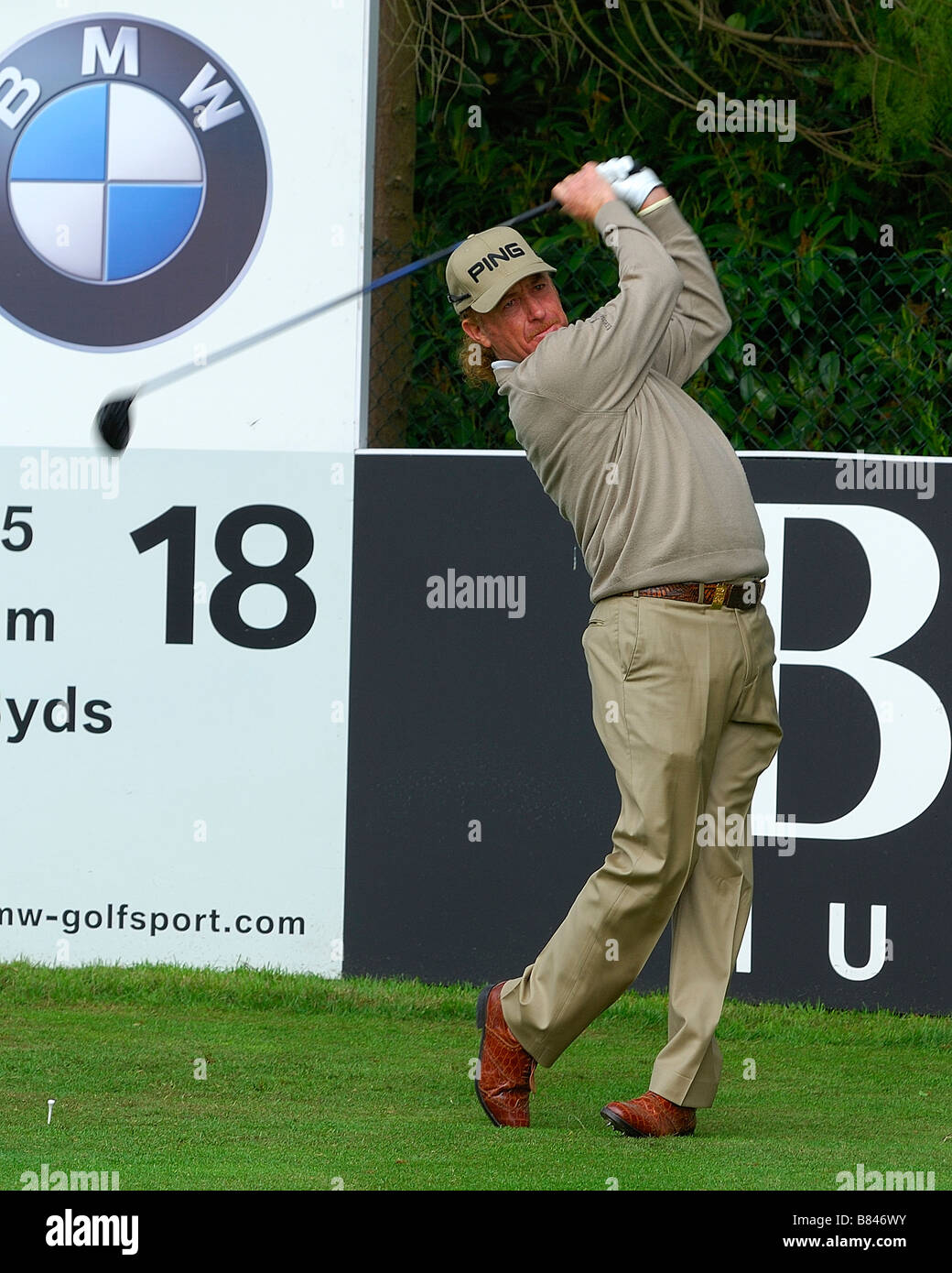 Miguel Angel Jiménez presso la BMW PGA Championships Wentworth 2008 Foto Stock