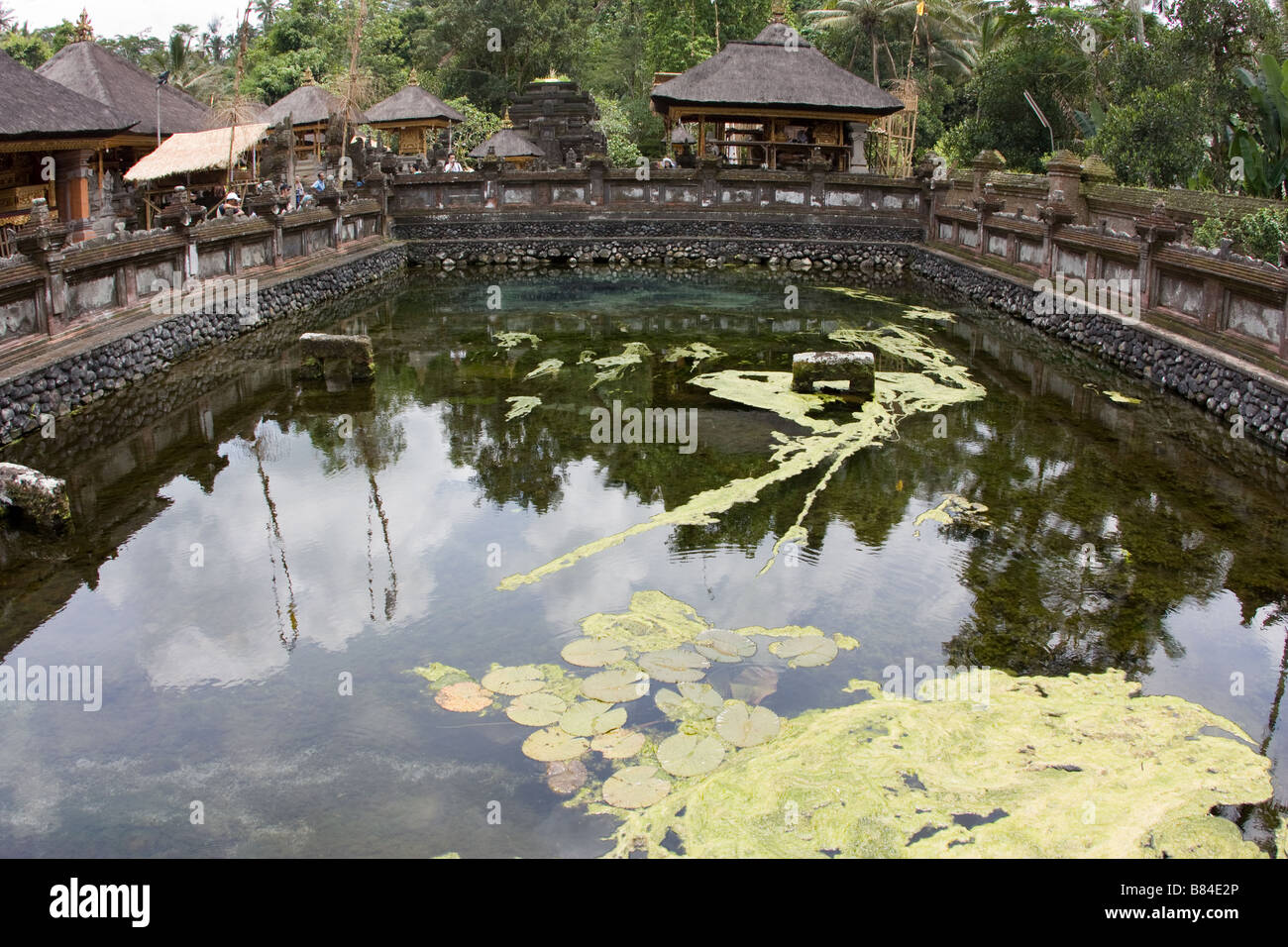 Pura Tirta Empul temple, nei pressi di Ubud, Bali, Indonesia Foto Stock