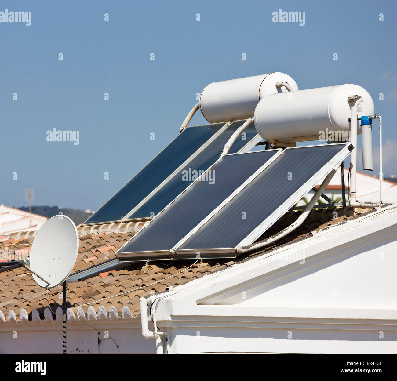 Pannelli fotovoltaici, Nerja, Andalusia, Spagna Foto Stock