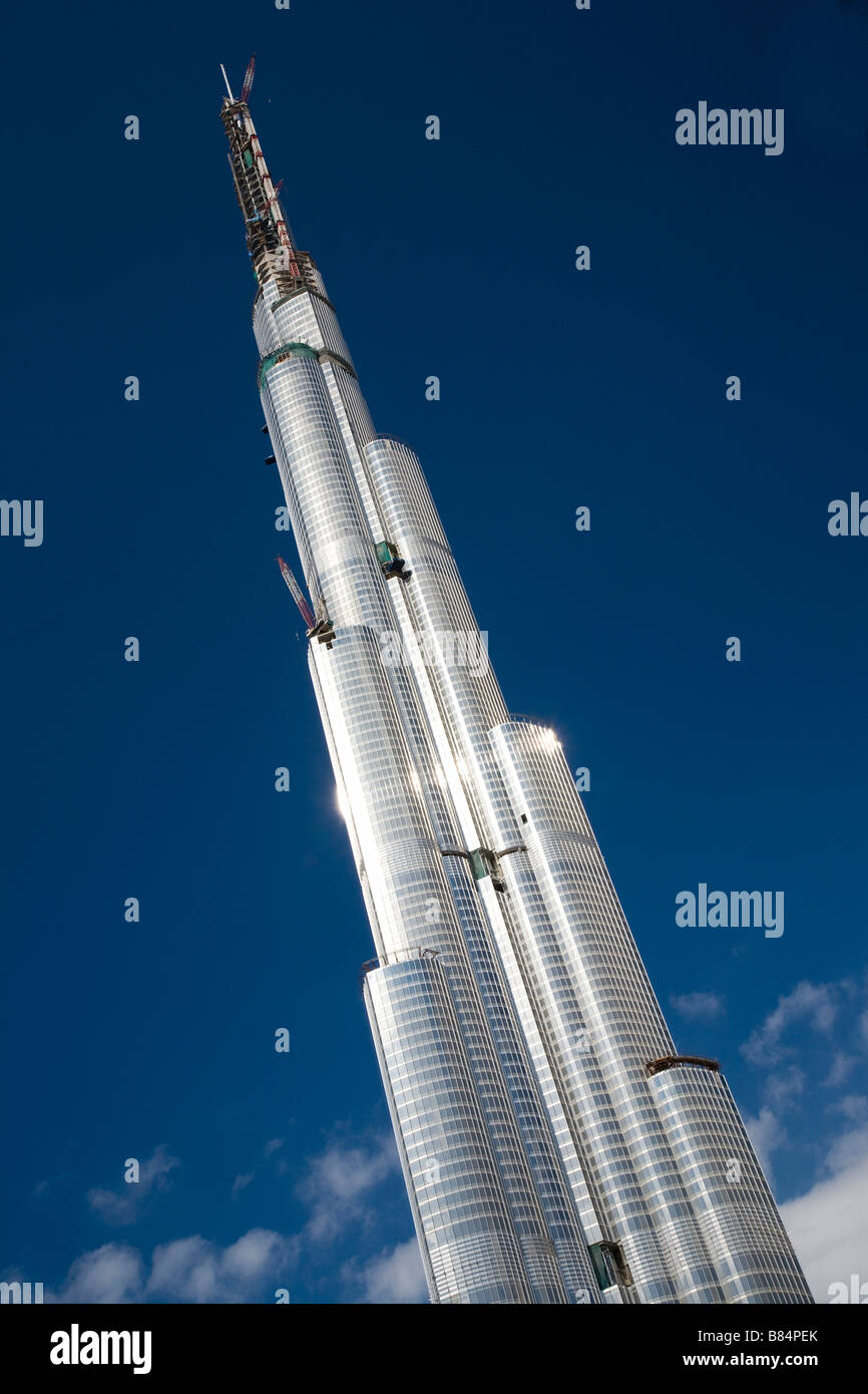 Il Burj Khalifa Dubai EMIRATI ARABI mondi edificio più alto Foto Stock