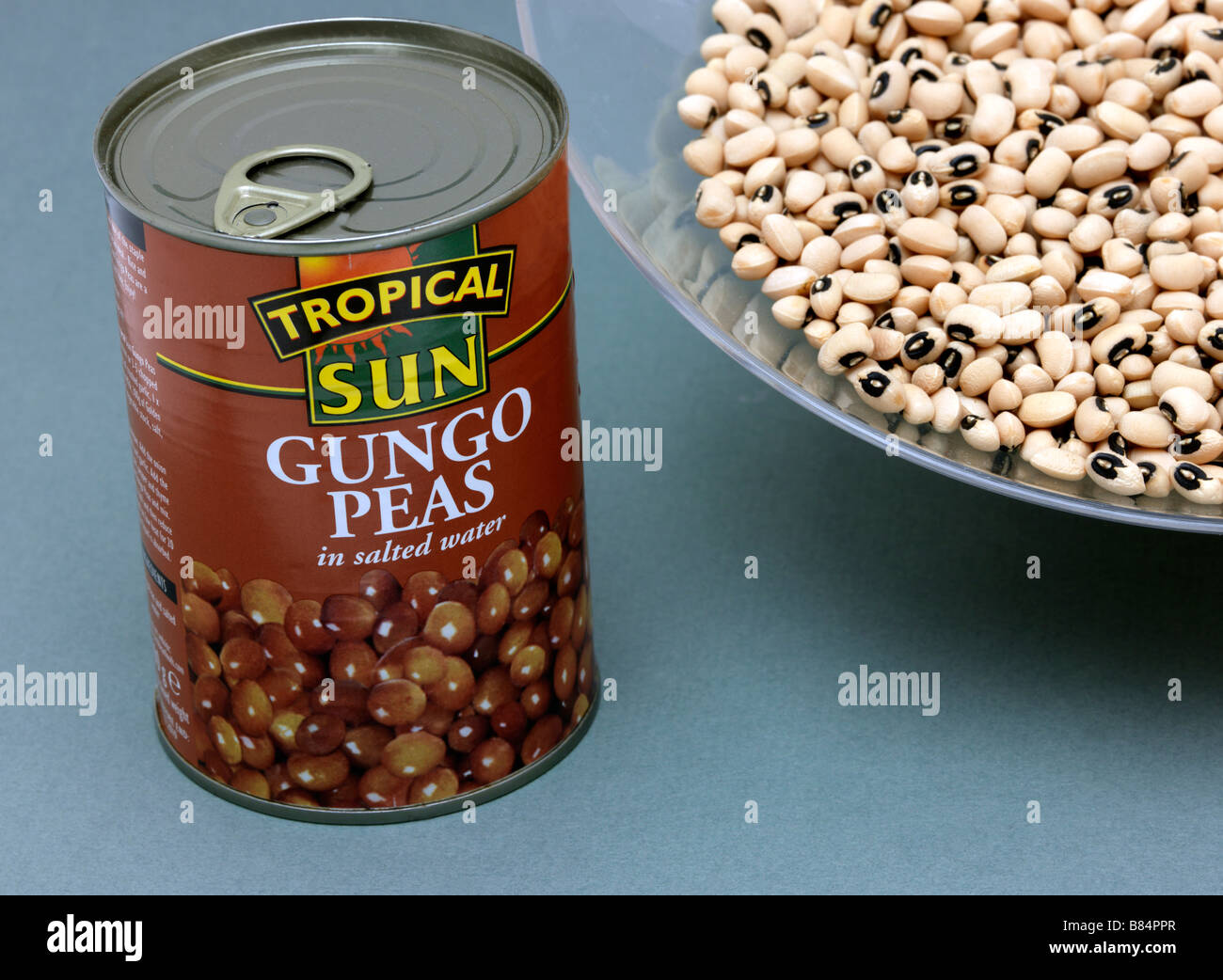 Caraibi piselli e fagioli black eyed fagioli e piselli Gungo Foto Stock