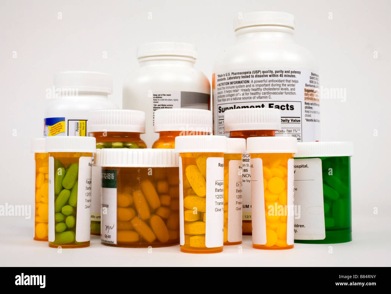 Presciption medicina e salute supplementi Foto Stock