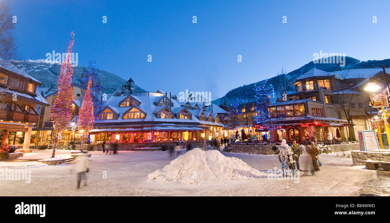 Il villaggio di Whistler Foto Stock